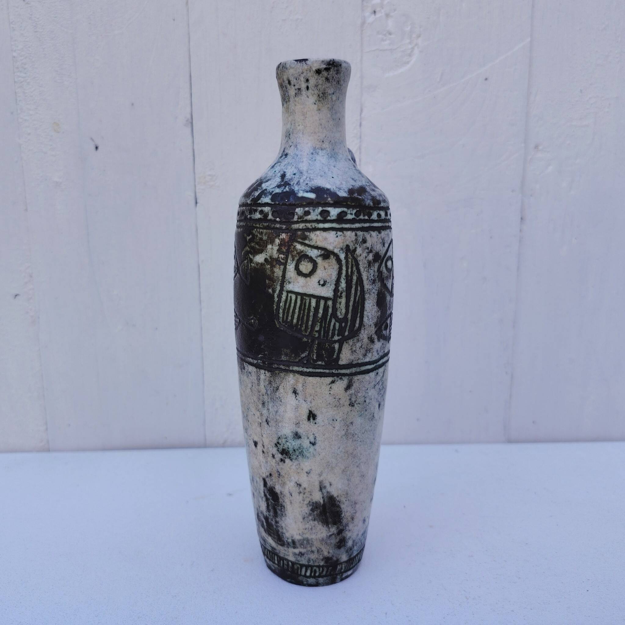 Amphora soliflore vase, ceramic by Jacques Blin