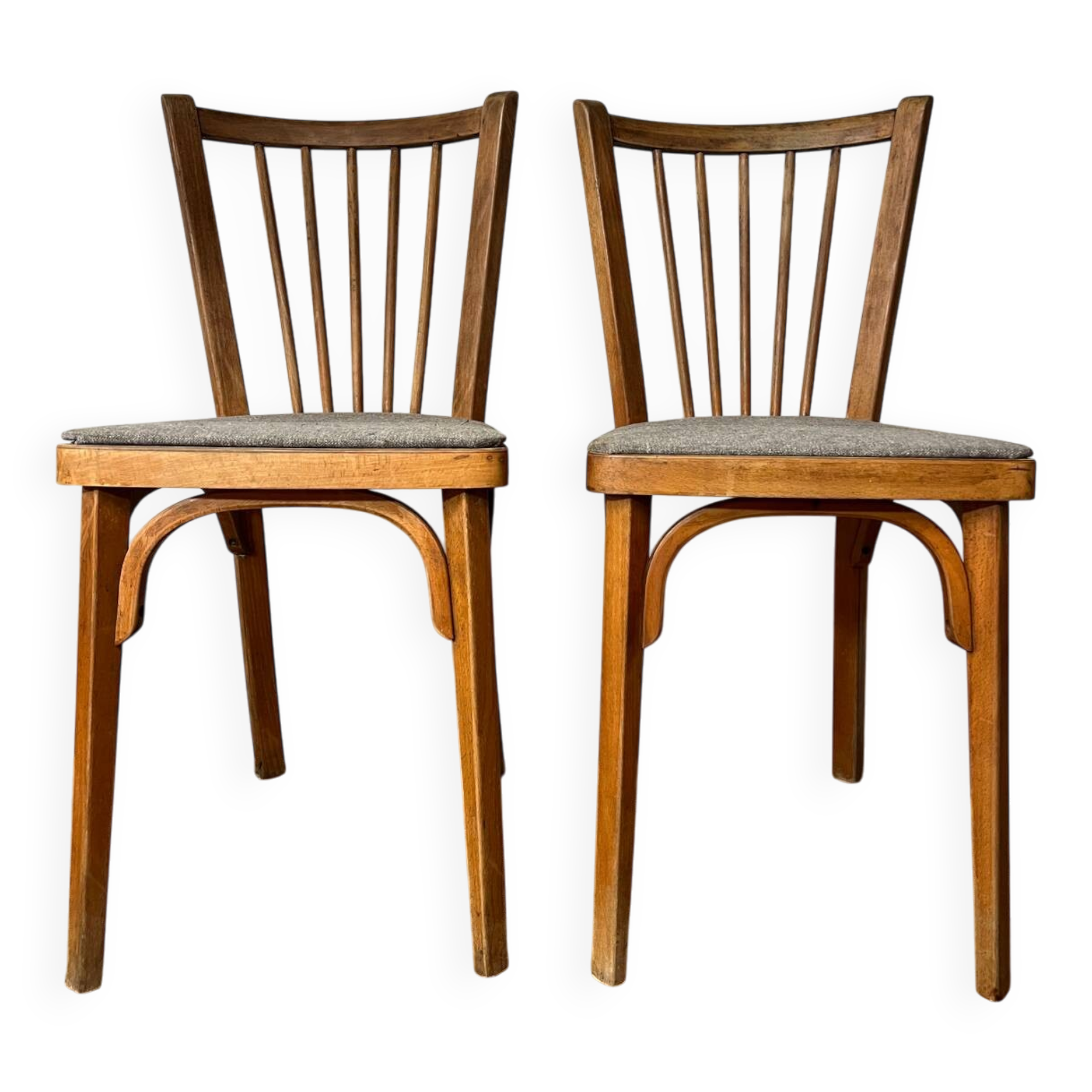 Pair of vintage Baumann bistro chairs