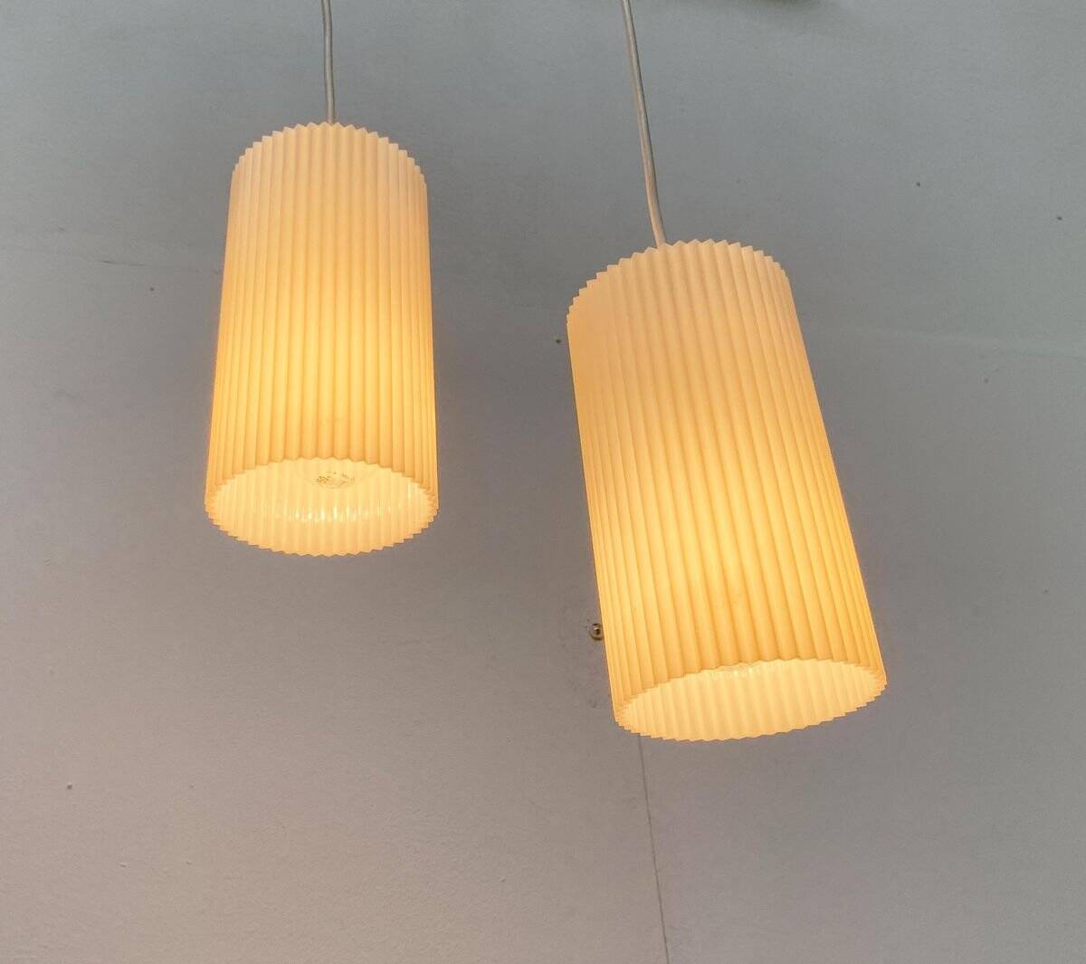 Modern mid-century German plastic suspension by Erco.