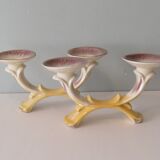 Set of 2 ceramic candle holders in the early twentieth century.