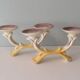 Set of 2 ceramic candle holders in the early twentieth century.