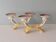 Set of 2 ceramic candle holders in the early twentieth century.