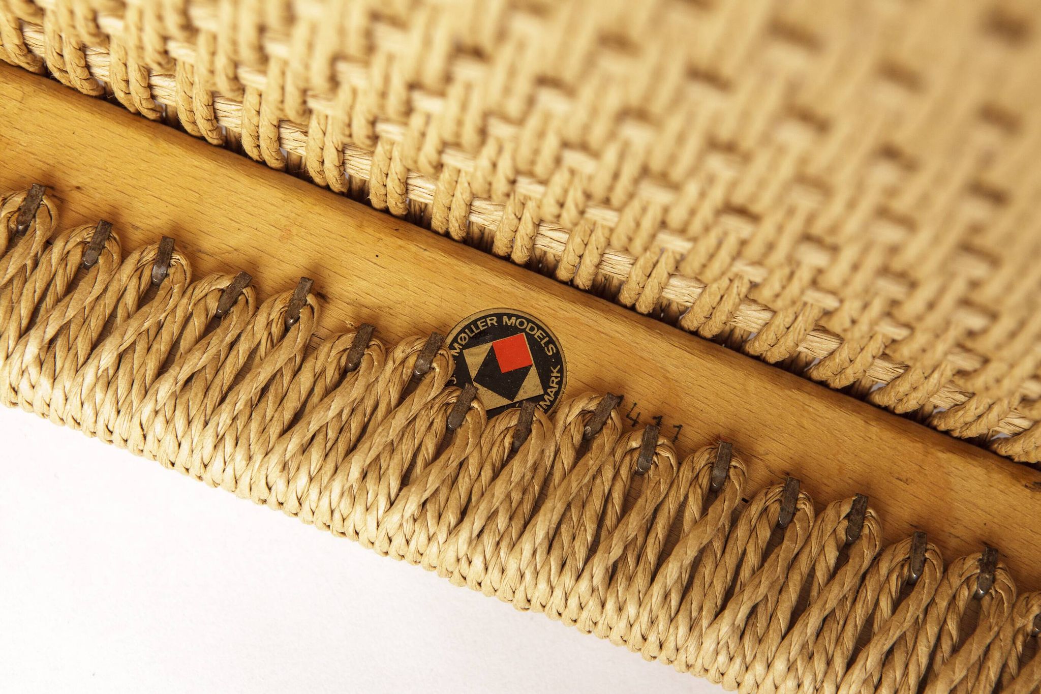 Rare Niels Otto Møller Ottoman Model 78a – Danish Teak & Danish Cord, 1960s