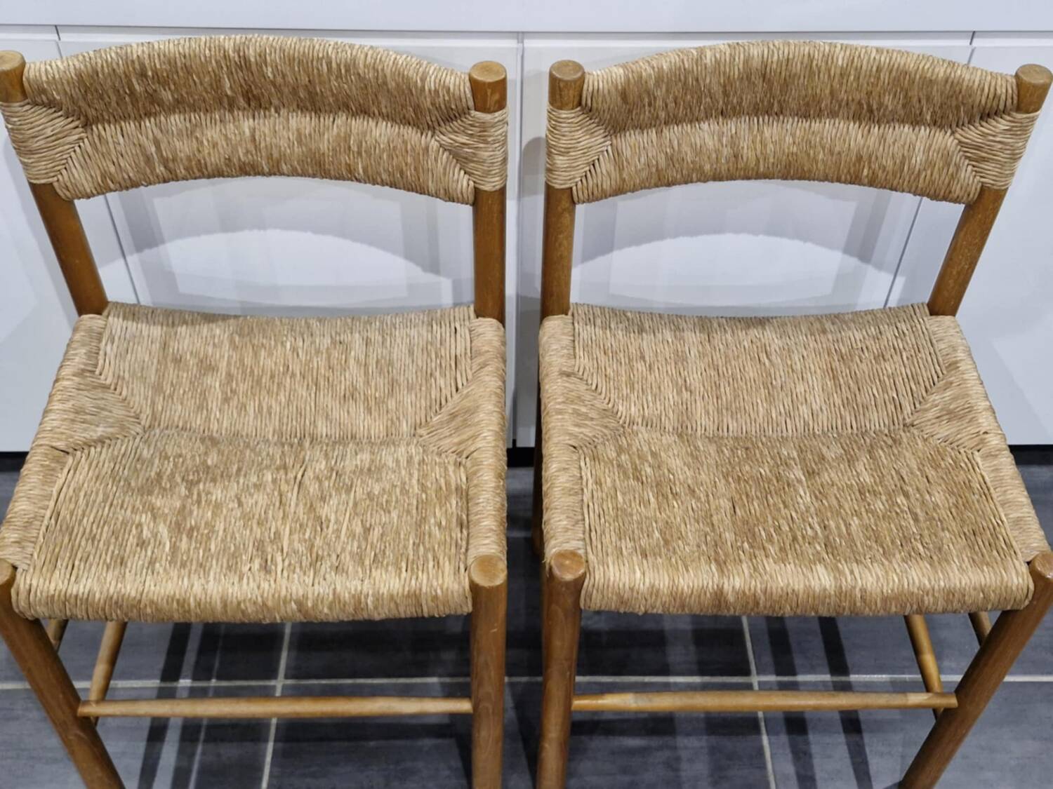Pair of Dordogne chairs by Robert Sentou, 1950s