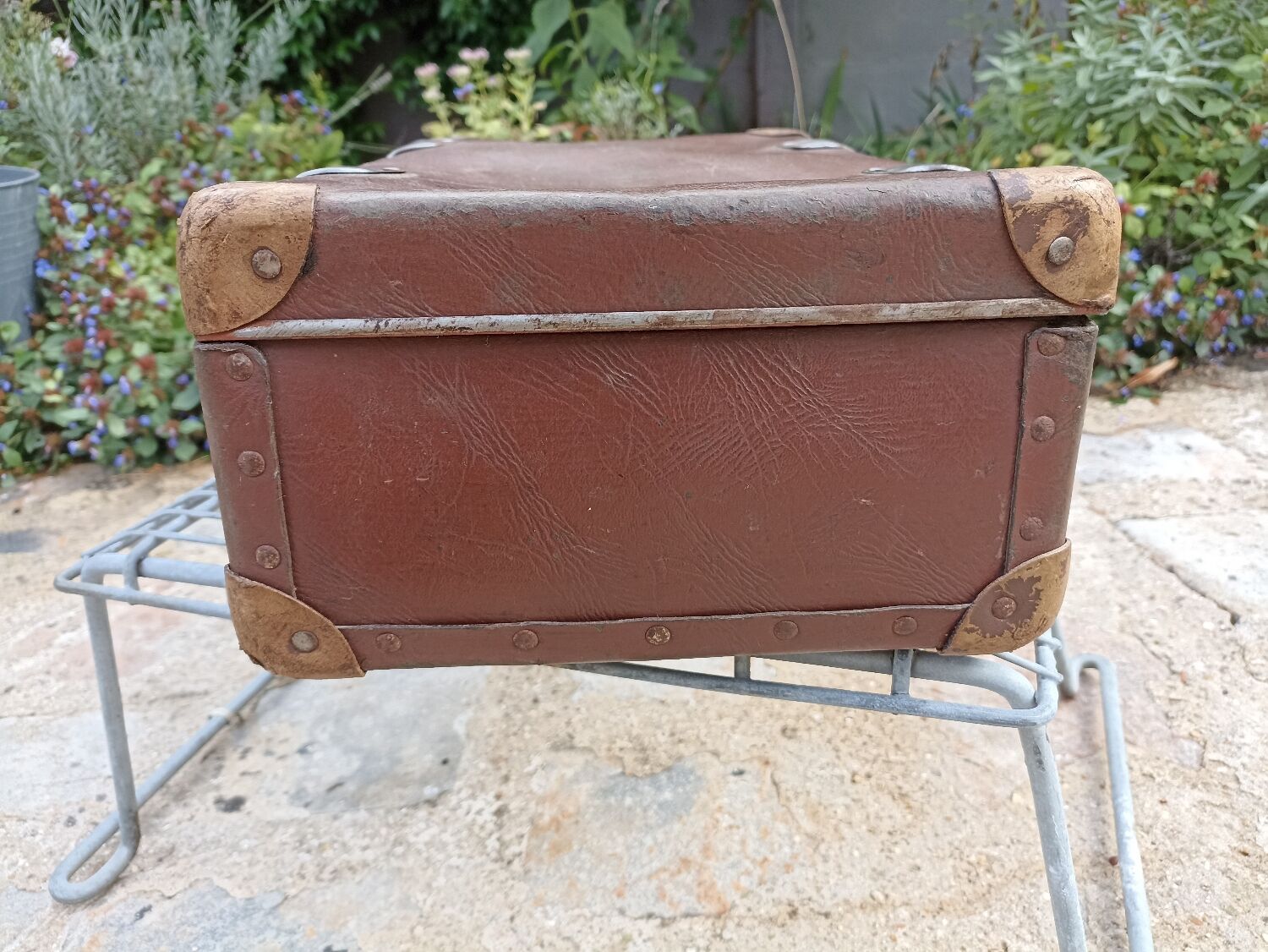 Antique cardboard suitcase