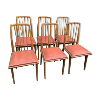 Set of 6 chairs scandinave, compass feet