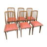 Set of 6 chairs scandinave, compass feet