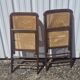 Vintage 2 chaises pliantes bois et cannage
