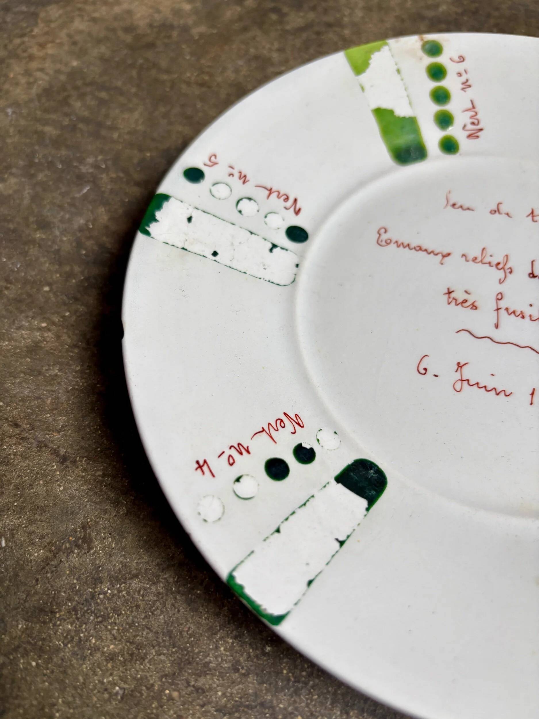 Polychrome Lunéville dessert plate, 1894
