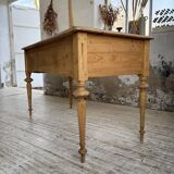 Blonde walnut desk and pine top 1900