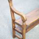 vintage wooden church bench, old wooden bench, bench, entrance hall, interior decoration