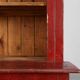 French 19th Century Red‑Painted Stepback Cupboard in Pine