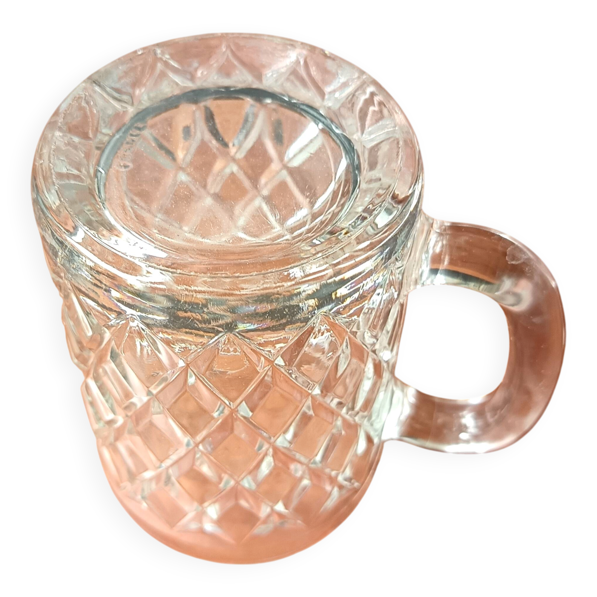 33 cl vintage beer glasses with a nice design in thick glass, old pint.