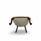 An antique Italian bar chair and a matching tufted vanity stool.