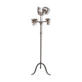 Wrought iron lamp, weather vane, Marolles workshop, Jean Touret
