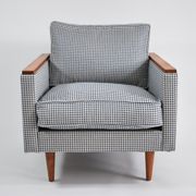 Original vintage armchair model ZWP-8 Cube, fully restored, pied de poule fabric, 1970s