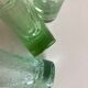 Set of 7 Biot cups in bubbled glass 1970