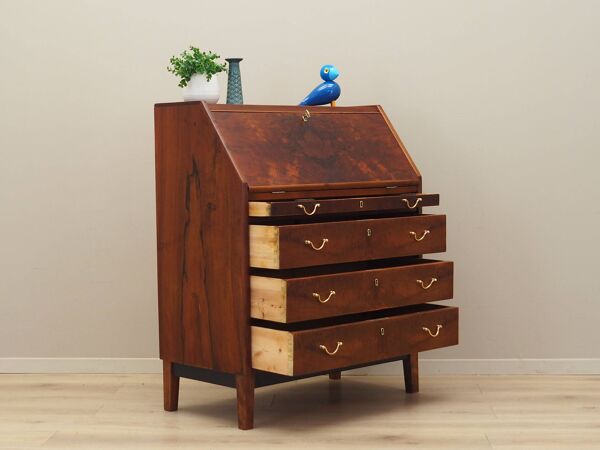 Secrétaire en noyer, design danois, années 1960, production : Danemark