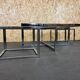 Coffee table chrome & brass 2 nesting tables