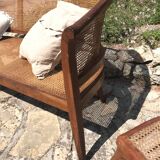 Old cane basket sofa