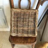 Vintage wicker square basket