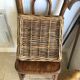 Vintage wicker square basket