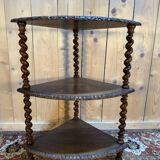 Small corner shelf in walnut