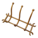 1890 Fischel, Bentwood blond 3-peg wall-mounted coat and hat rack