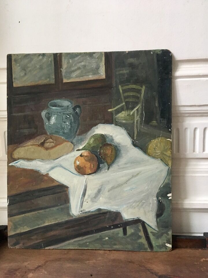 Painting old still life oil