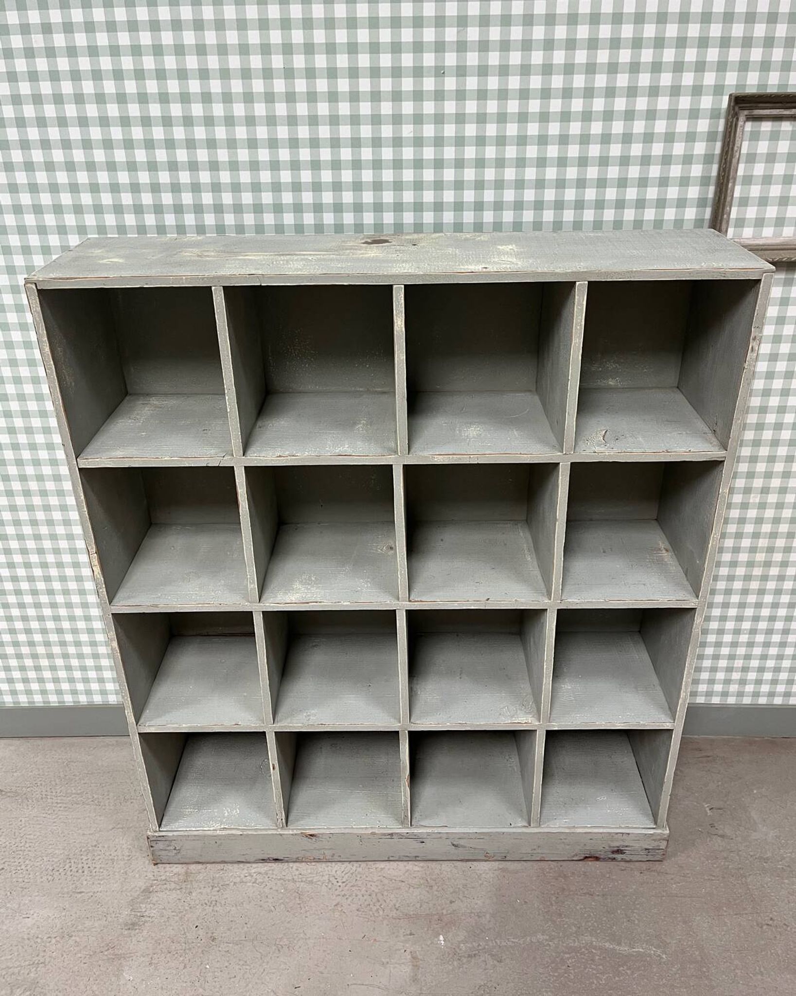 Large distressed wooden locker cabinet (renovated)