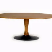 Mid-Century Modern Oval Tulip Coffee Table from Drevotvar, 1960s
