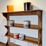 Old wall or standing shelf in solid pine