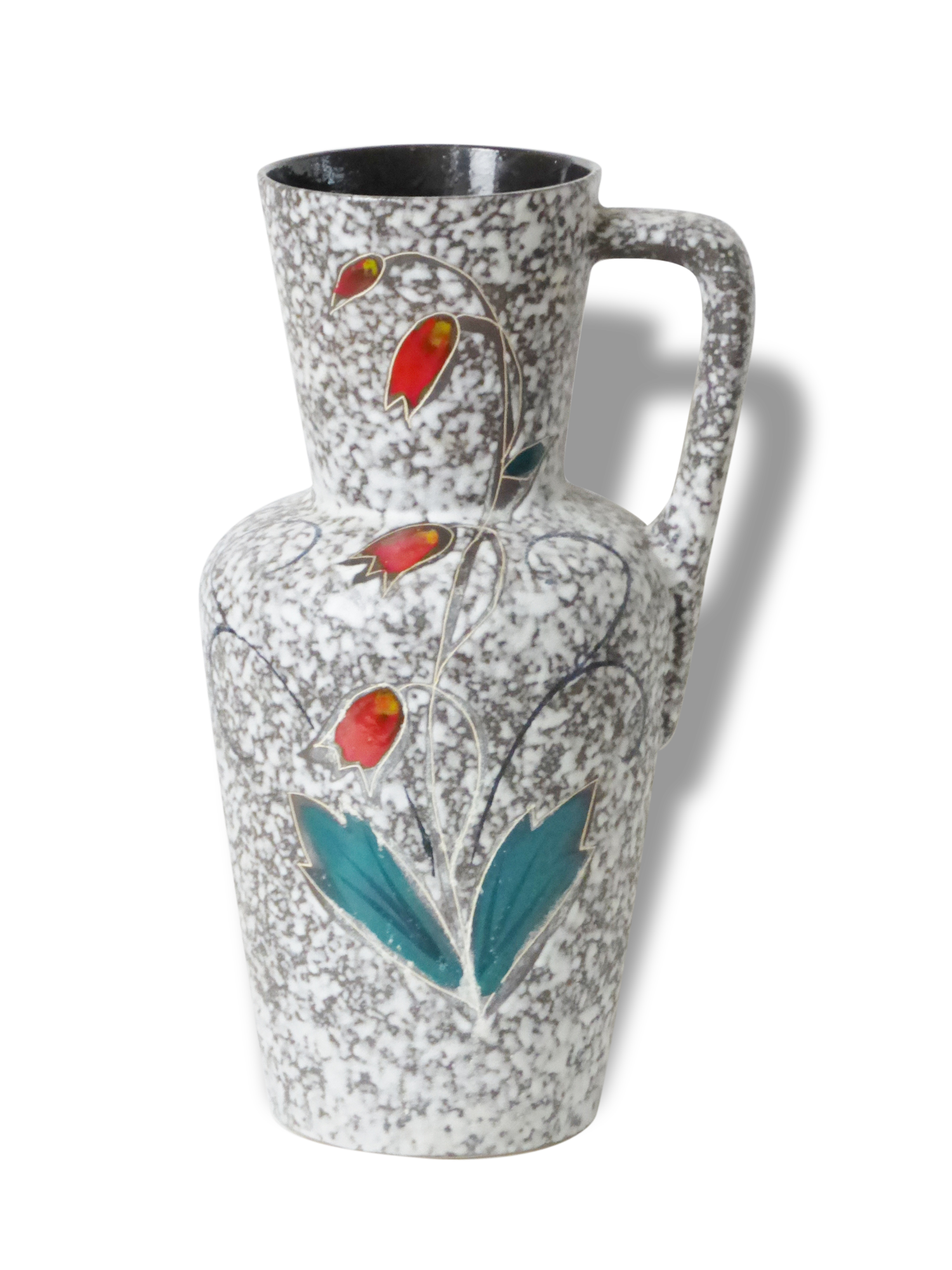 Important vase jar giant pitcher 1960 1970 signed vintage West Germany 60's 70's flowers decoration