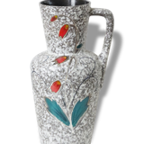 Important vase jar giant pitcher 1960 1970 signed vintage West Germany 60's 70's flowers decoration