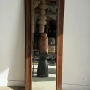 Antique mirror (right) oak wardrobe door with bevelled glass and
