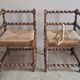 Pair of corner chairs with fireside