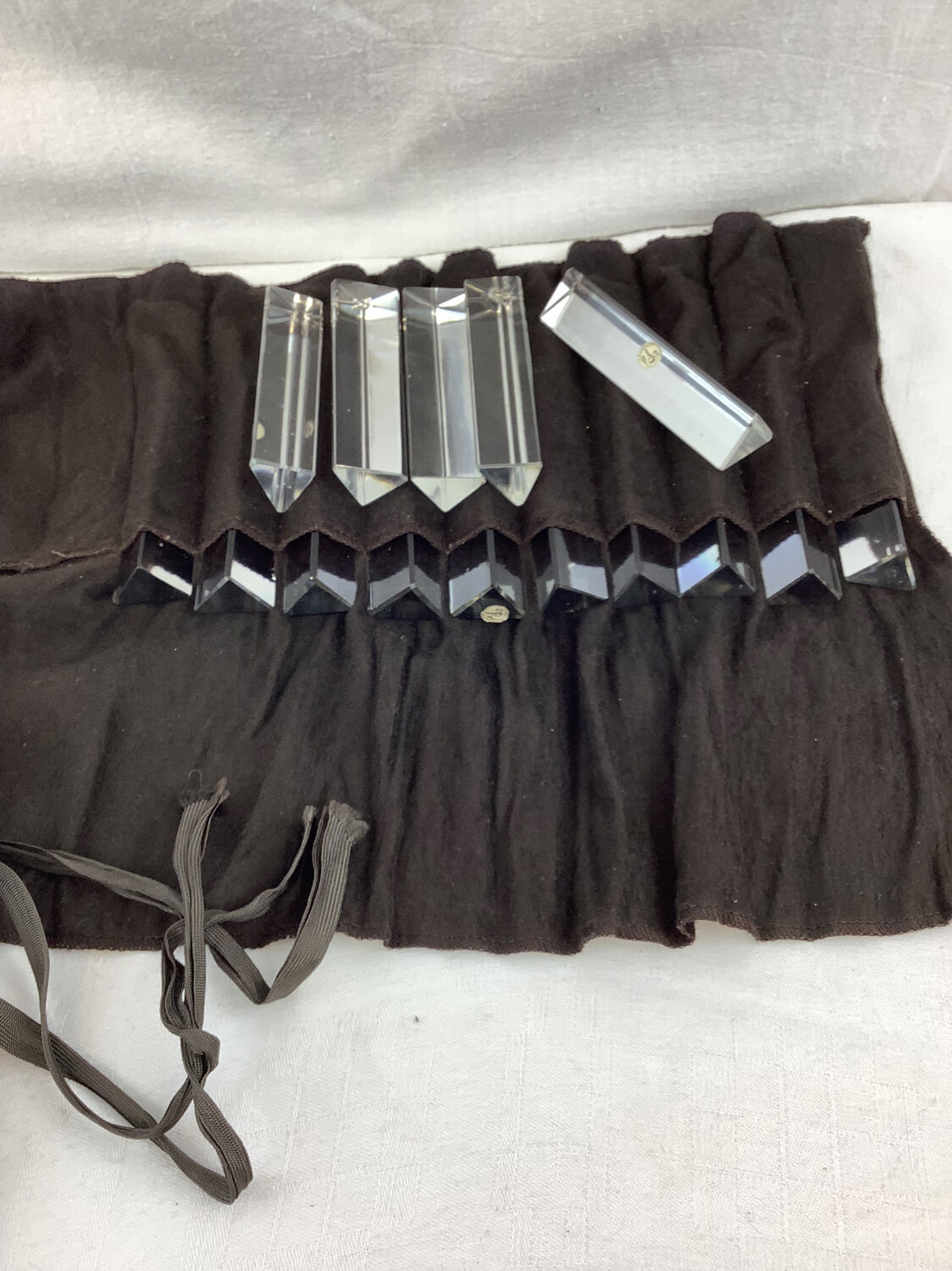 15 antique baccarat crystal knife holders