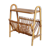 Rattan shelf magazine holder