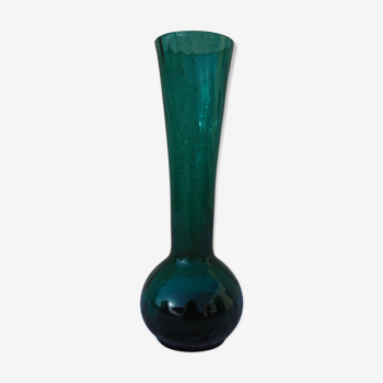 Praticality emerald green corrugated glass vase