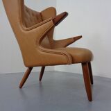 Teak and leather armchair by Svend Skipper for Skippers Møbler, Denmark, 1960s