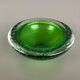 Murano Glass Bullicante "Green" Bowl Element Shell Ashtray Murano, Italy, 1970s