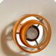 Pendant light "Falcon" two tone orange by Andreas Hansen for Fog & Mørup. Denmark 1960s.