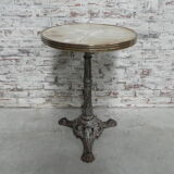 Bistro table with cast iron leg