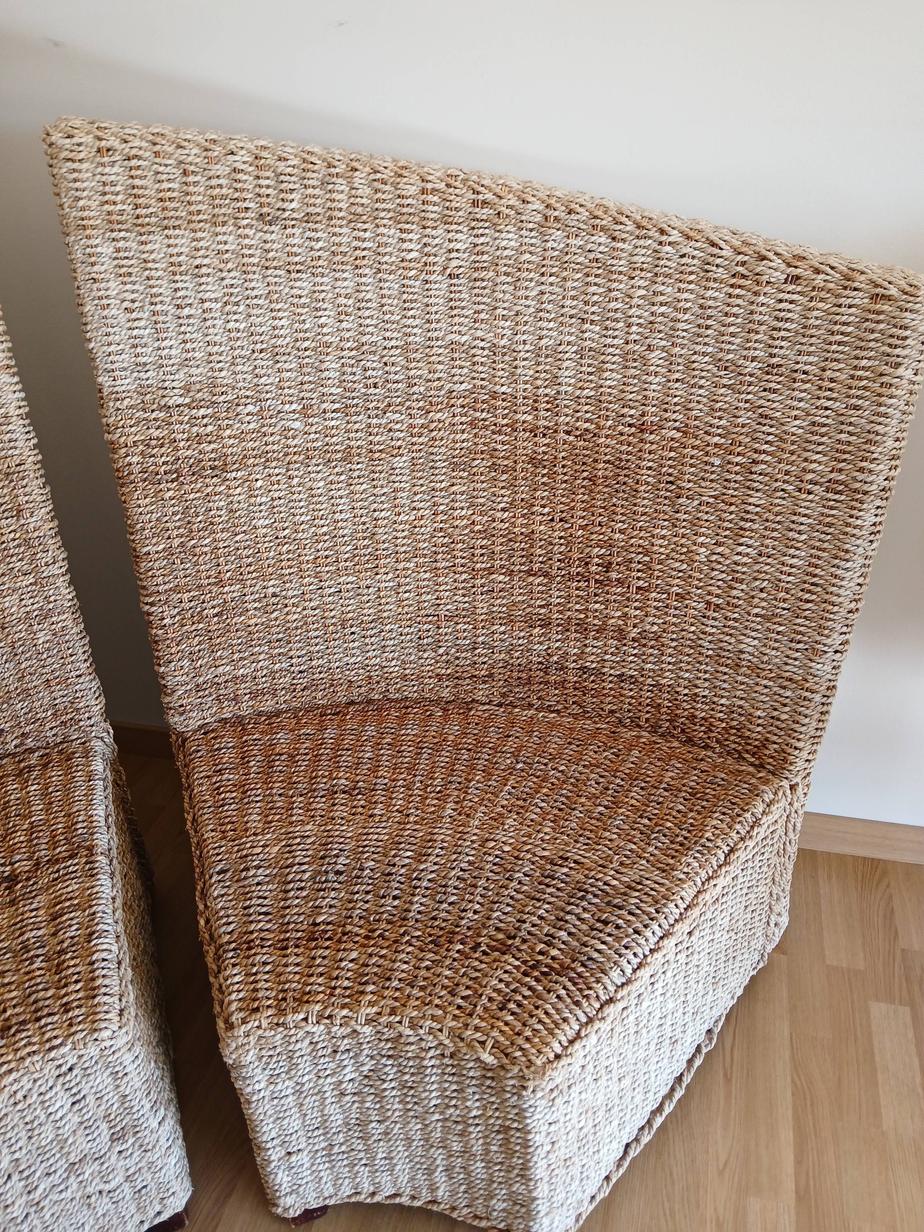 Wicker decorative armchair