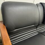 Design living room in black leather