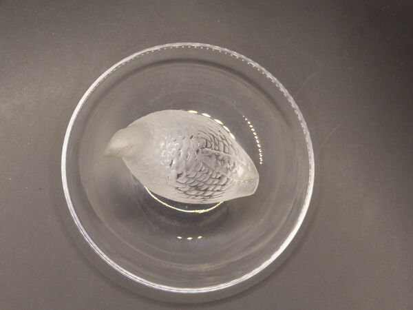 Baguier Perdrix en cristal Lalique