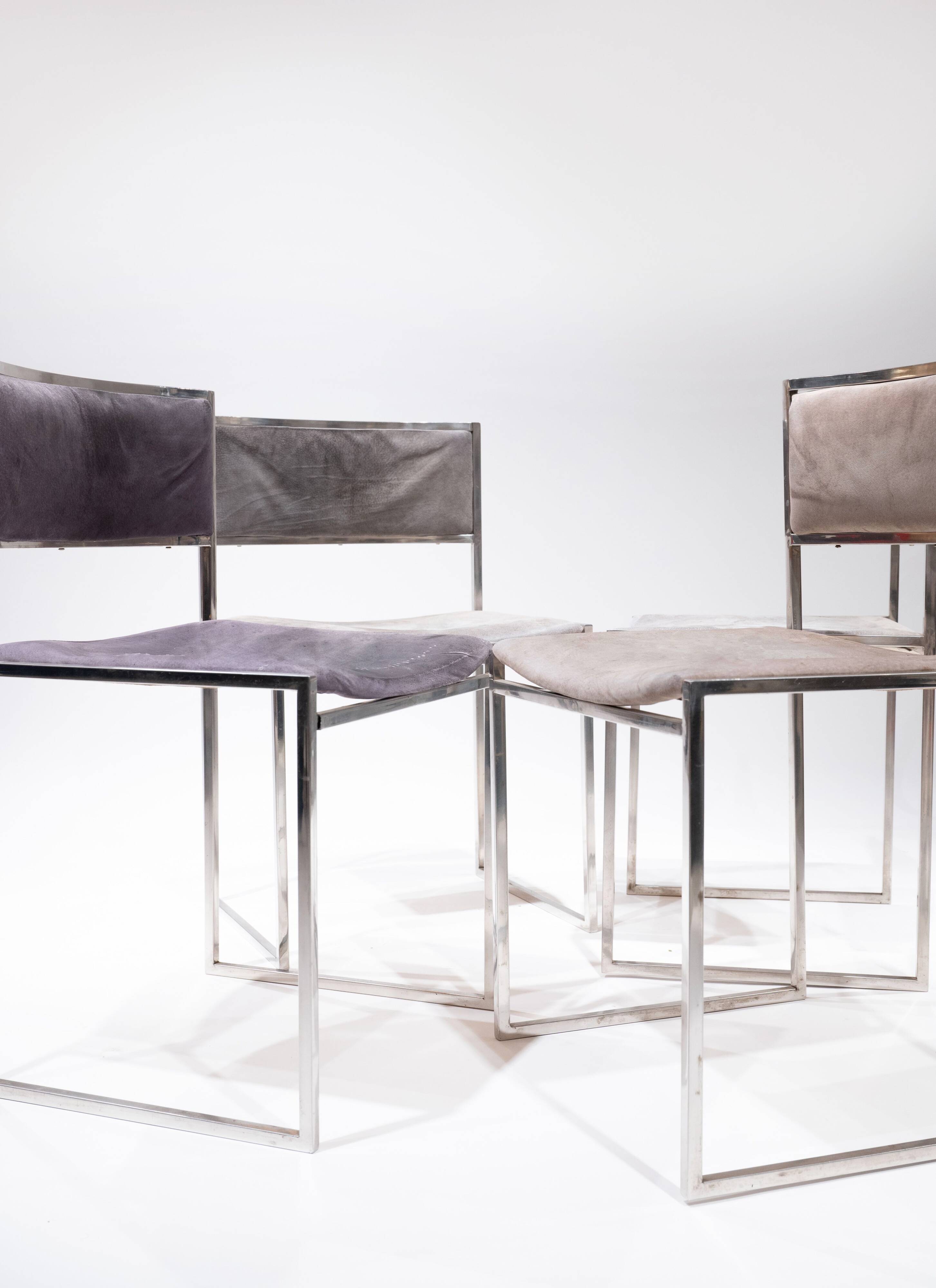 Set of 4 Chairs style  Willy Rizzo