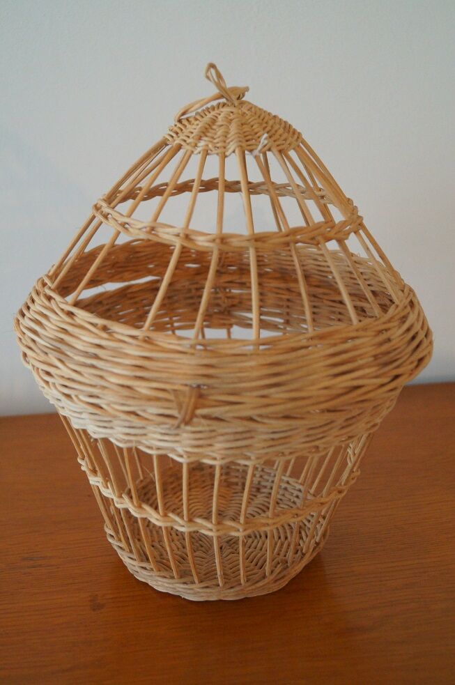 Vintage rattan cage