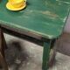 Old green farm table