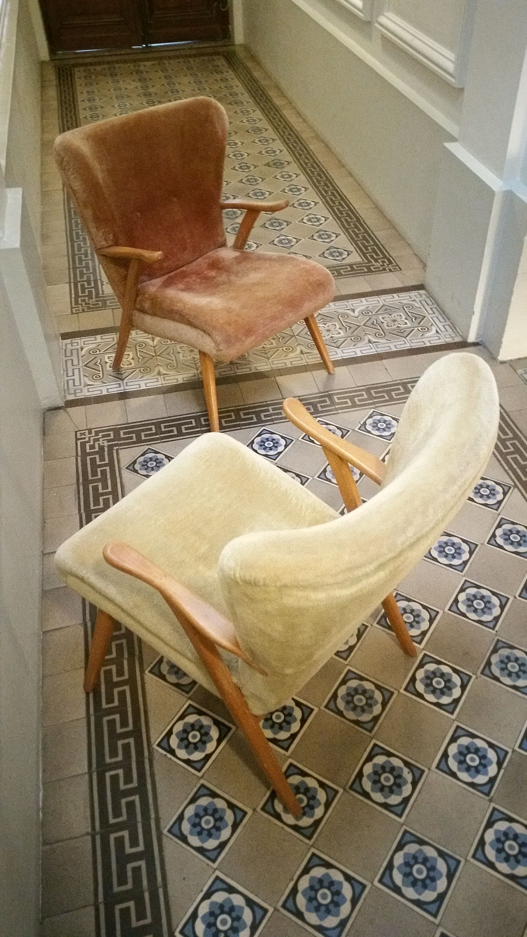 Lot of 2 Wing chairs chair Zig Zag